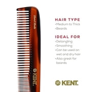 Kent 9T Fine Tooth and Wide Tooth Comb Detangler Hair Combs - Large Handmade and Saw-Cut Dressing Comb - Wet Hair Comb for Women and Durable Grooming Comb for Men Made in England