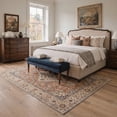 thumbnail image 2 of GENIMO 2'x7' Runner Rug, Machine Washable Non Slip Low Pile Hallway Runner Rug for Kitchen Laundry Room, Modern Persian Diamond, Rust Ivory, 2 of 5