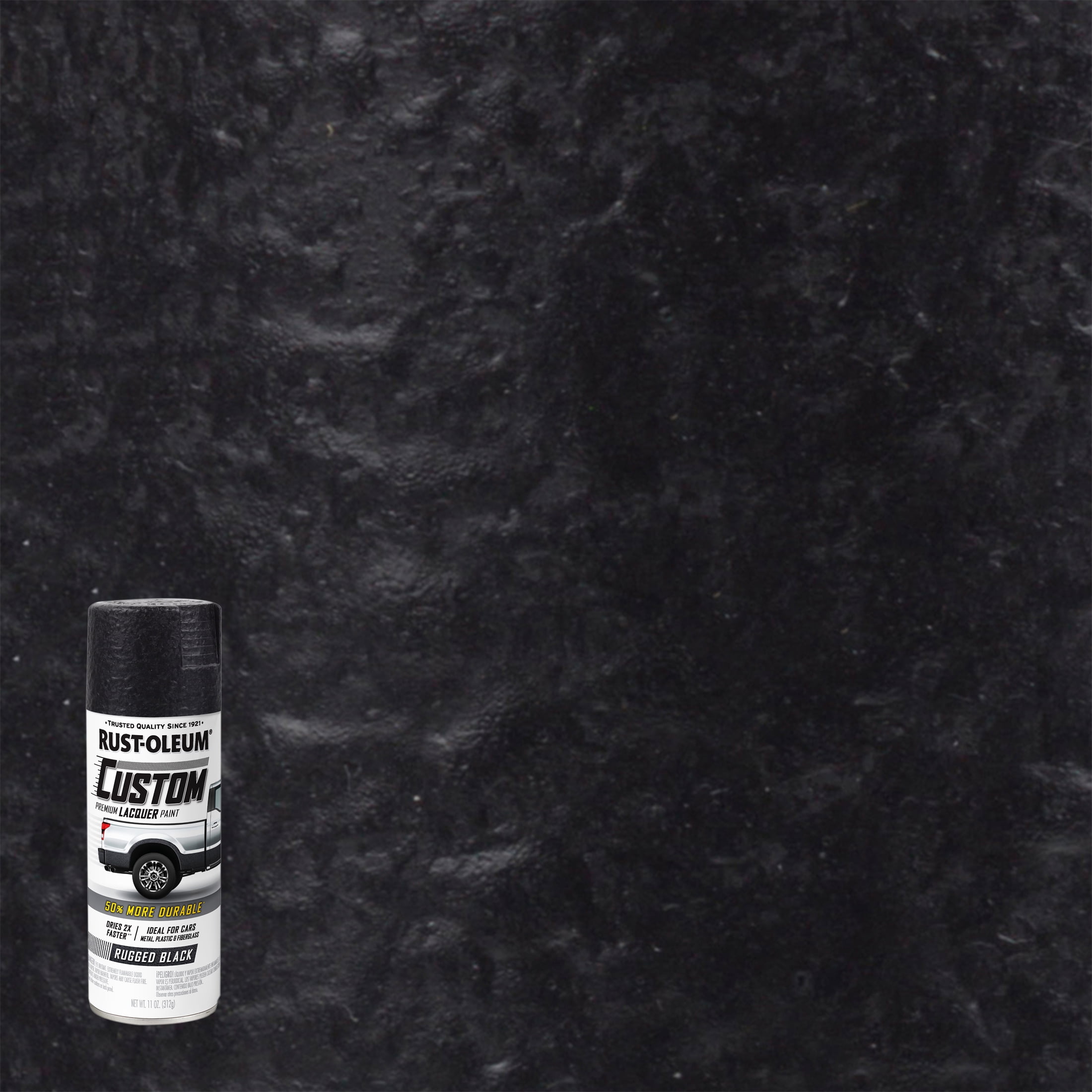 Black, Rust-Oleum Automotive Custom Matte Spray Paint-323350, 11 oz