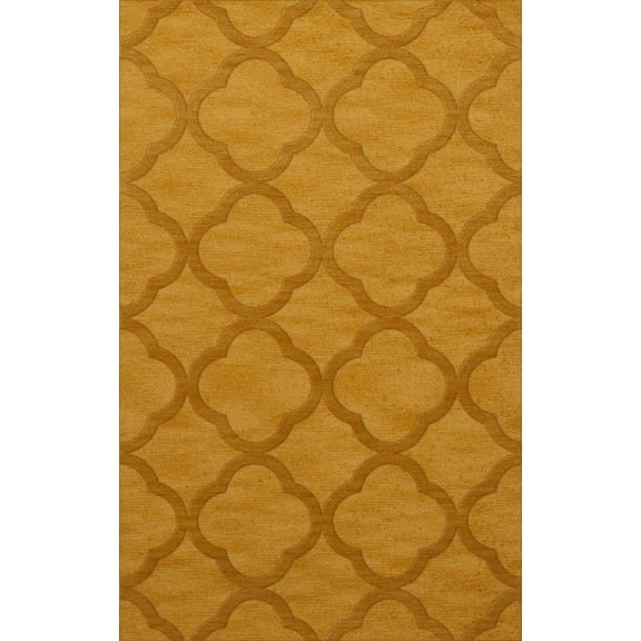 Dalyn Dover Area Rug DV8 Dv8 Butterscotch Quaterfoil Trellis 6' x 9' Rectangle