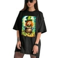 thumbnail image 3 of Plus Size Shirt for Women Black Tops for Women Short Sleeves Shirt for Women ST Patrick T Shirt Crewneck Shirt for Women 3XL, 3 of 5