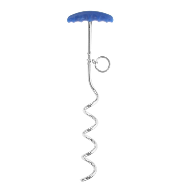 Hytrove 1Set Silver Color Dog Leash Anchor for Small Dogs with Ground Insertion for Yard Use