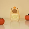 thumbnail image 2 of Luz de Capibara con Reloj Digital, Lámpara de Decoración de Mesa Recargable con Luz de Animales de Silicona, Lámpara de Capibara, 2 of 5
