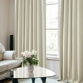 thumbnail image 2 of ZOPZO Blackout Curtains 2 Panels Thermal Insulated, Light Beige, 70W x 84L Inch, Back Tab Drapes for Bedroom and Living Room, 2 of 7