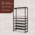 thumbnail image 2 of Giantex 32 Bottle Industrial Wine Rack, 4-Tier Wine Storage Racks, Multifunctional  Wine Holder Stand Display, 2 of 7