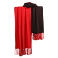 thumbnail image 5 of TEAJOPSUU Winter Warm Scarf for Women Soft Faux Wool Tassel Scarf Fashion Thermal Warps Colorful Long Shawl Large Scarves A-Red, 5 of 5