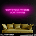 thumbnail image 3 of Craftnamesign Scary Movies Neon Light Wall Decor, Cinema LED Sign Wall Art, 3 of 5