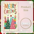 thumbnail image 2 of Colorful Design Christmas Banner Festive Xmas Display Christmas Tree Pattern Star Decor Holiday Background for Christmas Party Holiday Celebration Indoor Decoration, 2 of 9
