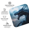 thumbnail image 3 of Naloa Blue Thunder Storm Dragon Coasters for Set of 4 - PU Leather Coasters, Coasters for Table Cup Tea Coffee Beer, Decorative for Kitchen Homedecor (Round), 3 of 6