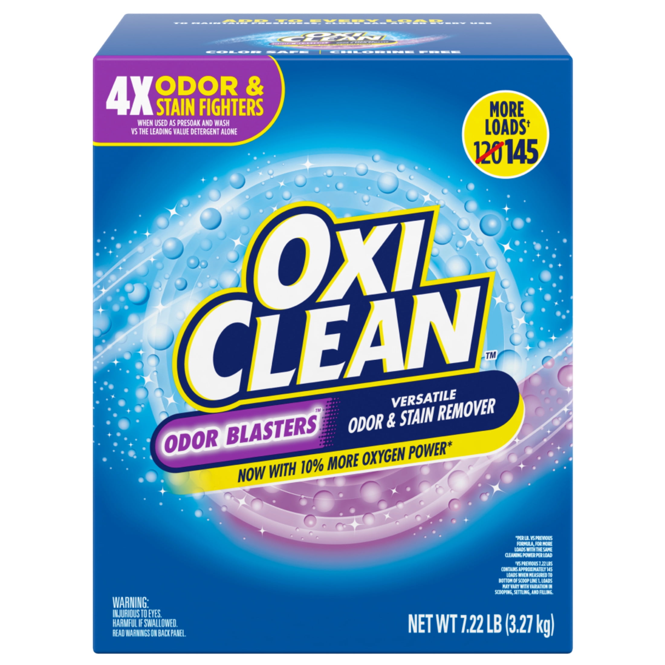 (4 pack) OxiClean Odor Blasters Versatile Odor and Stain Remover Powder, 7.22 lb.