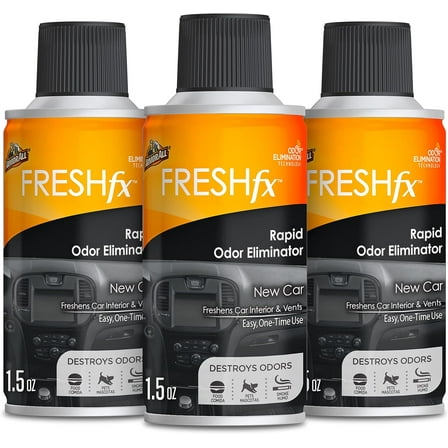 Armor All Rapid Odor Eliminator, Can Air Freshener, Freshfx New Car Scent, 3 Pack