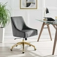 thumbnail image 5 of Modway Discern Modern Performance Velvet Swivel Office Chair in Gray/Gold, 5 of 7