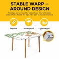thumbnail image 4 of Spring Botanical Table Cloths for 5 Foot Rectangle Tables, Watercolor Leaves Deers Birds Country Patio Waterproof Elastic Fitted Tablecloths, Washable Rectangular Table Cover for Camping, 4 of 8