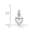 thumbnail image 2 of 14k White Gold White Mini 3-d Love Heart Pendant Necklace High Polish 12.5x7.95mm Wide Pendant for Women, 2 of 2