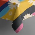 thumbnail image 5 of Pioneer Flower Floral Print Pattern Square Tablecloth,Waterproof Square Table Cover,Wipeable Spillproof Washable Table Cover for Home Kitchen Party Decor 60"x60"(152x152cm), 5 of 6