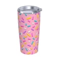 thumbnail image 2 of Kll Pink Donut Stainless Steel Vacuum Insulated Coffee Cup 20 Oz Insulated Travel Mug Water Cup With Leak-Proof Straw Lid & Flip Lid,1 Metal Straws,1 Cleaning Brush, 2 of 8