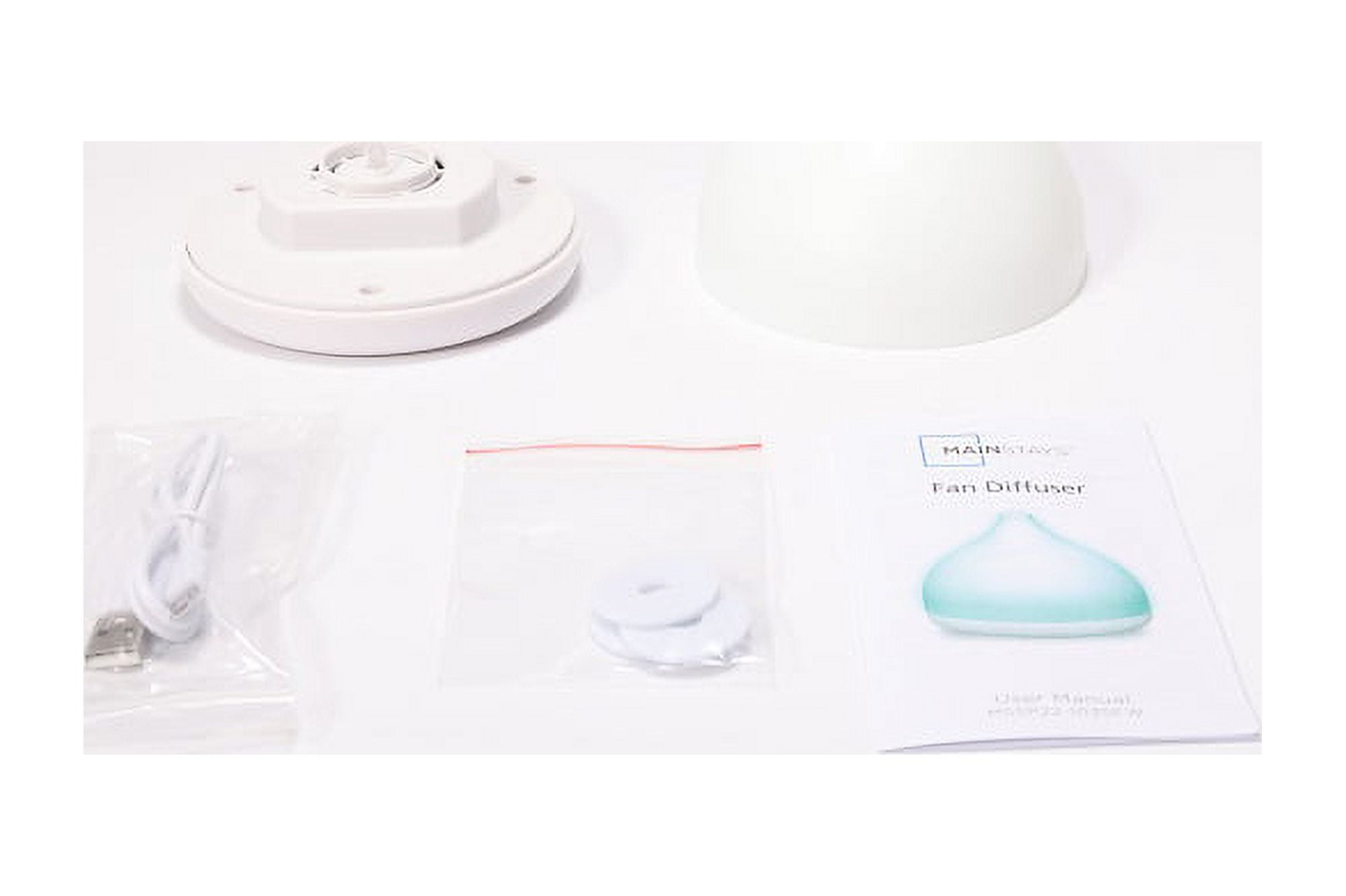 Mainstays Teardrop Fan LED Color Changing White Diffuser - Add your Own Scent