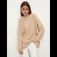 thumbnail image 4 of Suéter de Cuello Redondo para Mujer, Larga, Farol, Tejido , Holgado e Informal Albaricoque M, 4 of 9