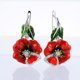 thumbnail image 2 of Pendiente de aro con forma de flor Chapado en plata, regalo, joyería de mujer de circón cúbico a la moda JM, 2 of 5