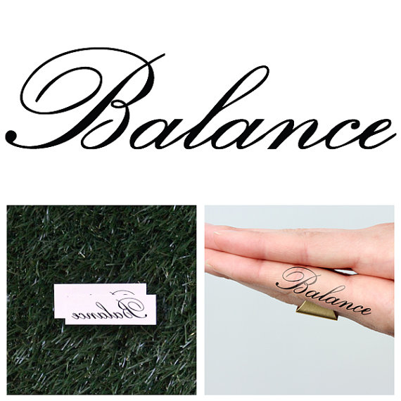 Balance Word Tattoo