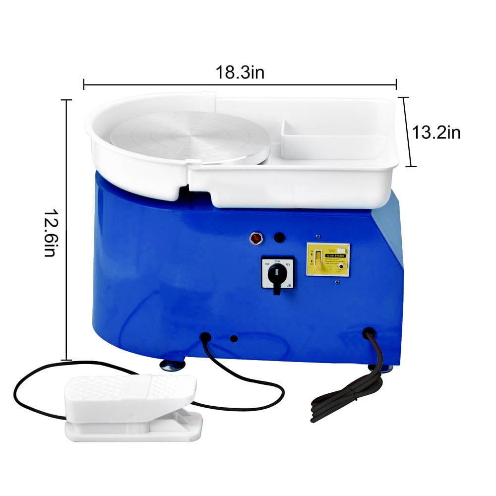 350W Brushless Electric Pottery Wheel Machine Mini Pottery Wheel Ceramic Shaping Tool Washable Basin with Pedal ,Power Tools