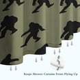 thumbnail image 6 of Green Bigfoot Pattern Shower Curtain 36"x72" ,Bathroom Decorative Shower Curtains Set with 12 Hooks,Modern Waterproof Washable Shower Curtain, 6 of 6