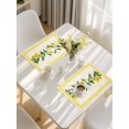 thumbnail image 5 of Yellow Lemons Placemats Set of 12, Summer Botanical Checkered Farmhouse Placemats for Dining Table, Place Mats for Kitchen Tabletop, Waterproof Wipeable Dining Table Mats Set, 5 of 9