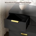 thumbnail image 5 of LYNSOM Fluted Dresser for Bedroom, Black 7 Drawer Dresser with Gold Handles and Wide Drawers, Wood Chest of Drawers for Bedroom, Hallway, 5 of 15