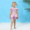 thumbnail image 2 of Girls Sofia Princess Swimsuit Bathing Suits Girl Ruffled Tankini Bikini Two Piece Swimwear Beachwear, 2 of 6