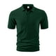 thumbnail image 3 of pstuiky camisetas de hombre, Blusa de cuello vuelto de manga corta con botones de color liso a la moda para hombre camisas casuales para hombre xl, 3 of 8