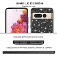 thumbnail image 6 of Compatible with Google Pixel 7 Pro Case, Glitter Sparkly Google Pixel 7 Pro Phone Case with Slim Silicone Shockproof Protective Bumper Cover for Cute Girls Women (Black), 6 of 14