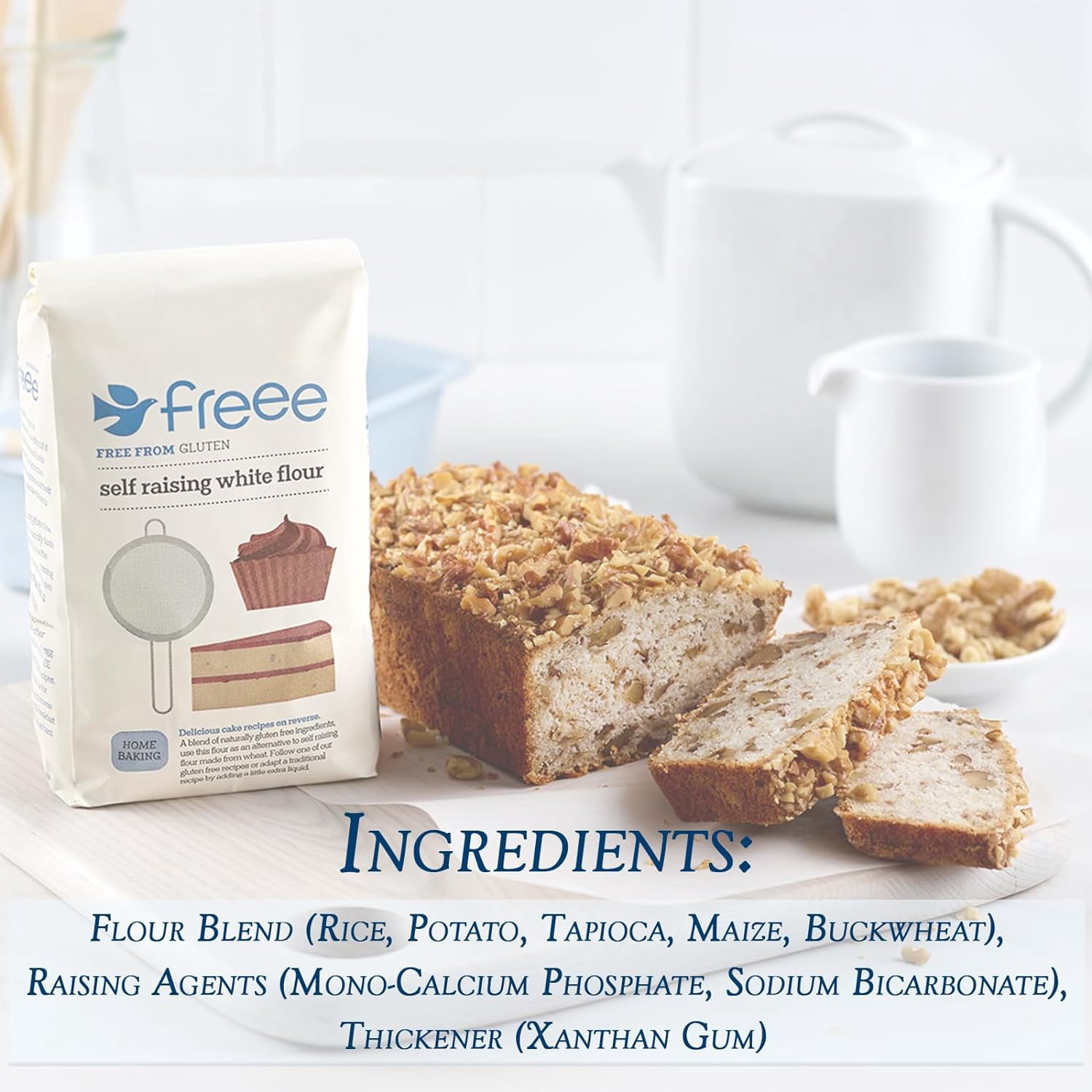 Freee Gluten Free Self Raising White Flour 1kg, Imported from Britain