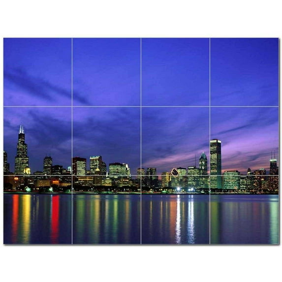 City Photo Ceramic Tile Mural Kitchen Backsplash Bathroom Shower 404461-M43