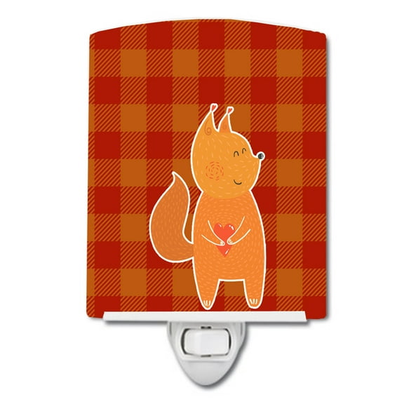 Caroline's Treasures BB6768CNL Fox Ceramic Night Light, 6x4x3", multicolor