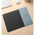 thumbnail image 1 of Tapis de Souris à Charge Rapide Sans Fil Petit Bureau en Cuir PU, 1 of 1