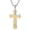 Gold, variant on Stainless Steel Cross Pendant Necklace for Men- Engraved Our Father Prayer Religious Jewelry, Polished Christian Cross Charm for Gifts