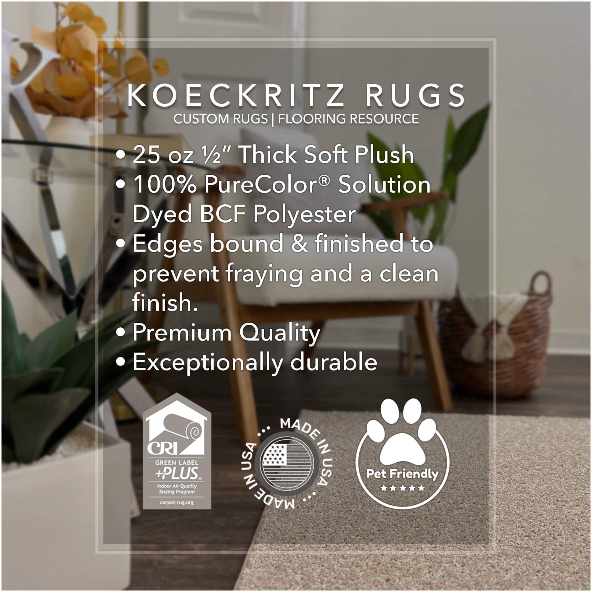 Koeckritz Rugs Soft & Cozy Flax Beige Indoor Area Rug 5' Round for Living Room or Bedroom