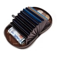 thumbnail image 3 of Wrangler Floral Tooling Small Keychain Wallet for Women RFID Blocking Credit Card Holder and Coin Purse, Coffee, 3 of 7