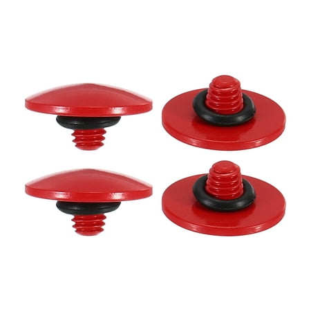 Image of Uxcell Shutter Release Button Soft Shutter Release Button Copper Camera Shutter Button Convex Red 4 Pack