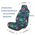 thumbnail image 3 of Wukai Christmas Full Set Car Seat Covers with Soft Padding Universal Auto Front Seats Protector and Cushion Mat, 3 of 5