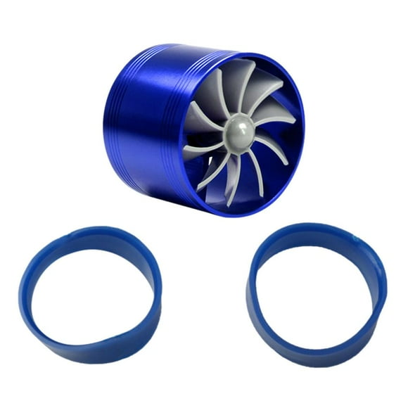 Big sale! Car Turbine Supercharger Turbo Refit Car Turbonator Kit Single Fan NEW V6Z7
