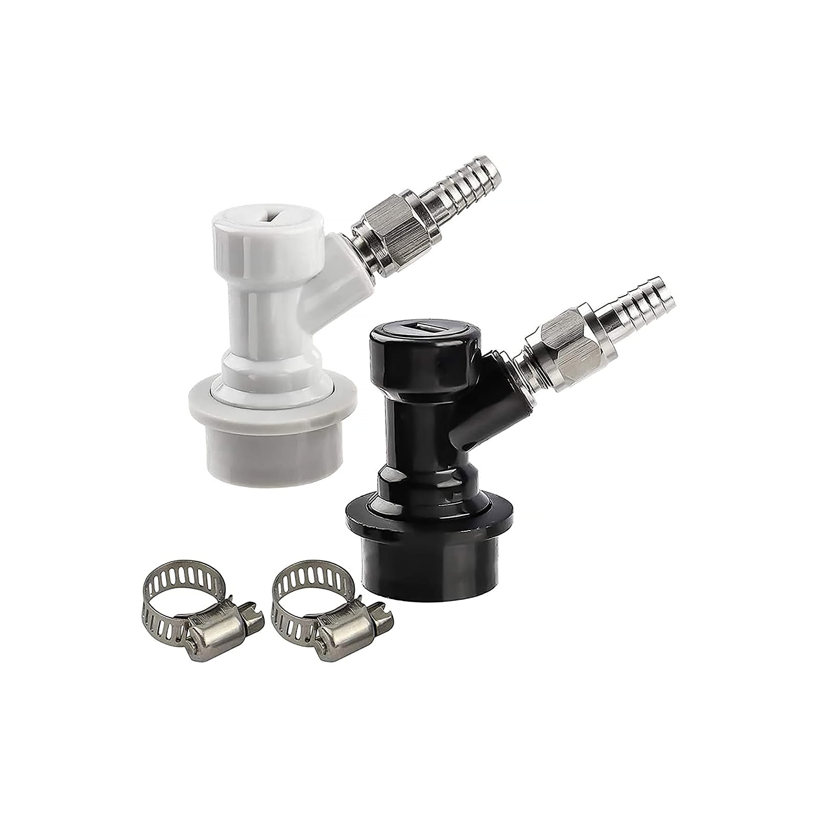 Threaded Ball Lock Keg Fittings Plastic Connector with Adapter Clamp Home Wine