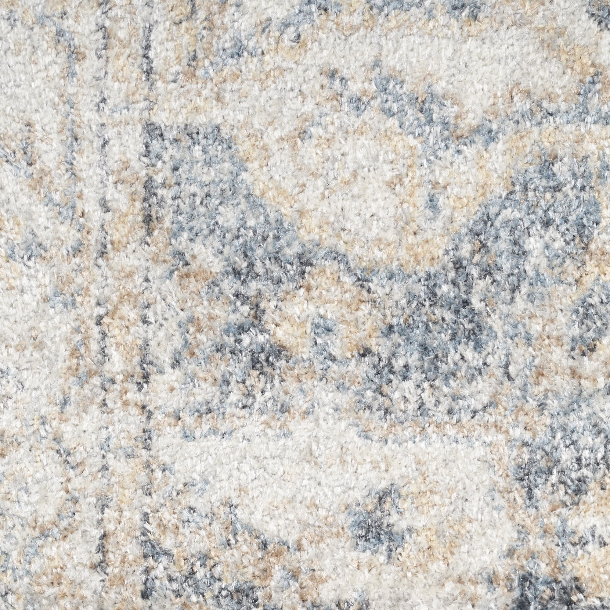 Nourison Astra Machine Washable Bohemian Grey/Blue 5'3" x 7' Area Rug, (5x7)