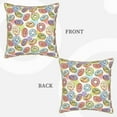 thumbnail image 3 of Haiem Glazed Donuts Print Velvet Soft Solid Decorative Square Throw Pillow Covers Set with Elegant Piping Christmas Cushion Case for Sofa Bedroom Car-18"x18", 3 of 8