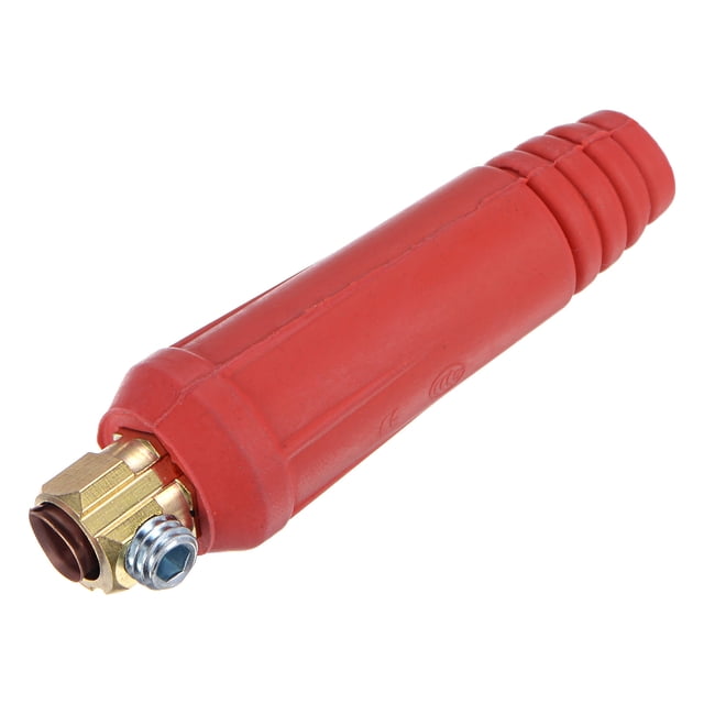 TIG Soldadura Cable Panel Conector Zócalo Rápido Montaje DKJ 10-25 con 85mm Longitud, Rojo