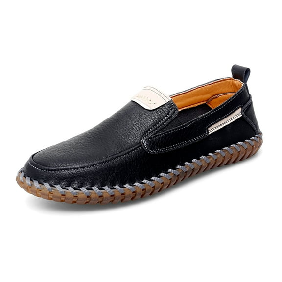 Men's Casual Loafers Slip On Leather Shoes Lightweight Driving Shoes Moccasins Classic Penny Loafer Flats Boat Shoes Outdoor Walking Shoes