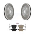 thumbnail image 1 of Transit Auto Front Coated Disc Brake Rotors and Ceramic Pads Kit for Car 2019-2020 Ford Police Responder Hybrid SSV Plug-In KGA-100543, 1 of 11