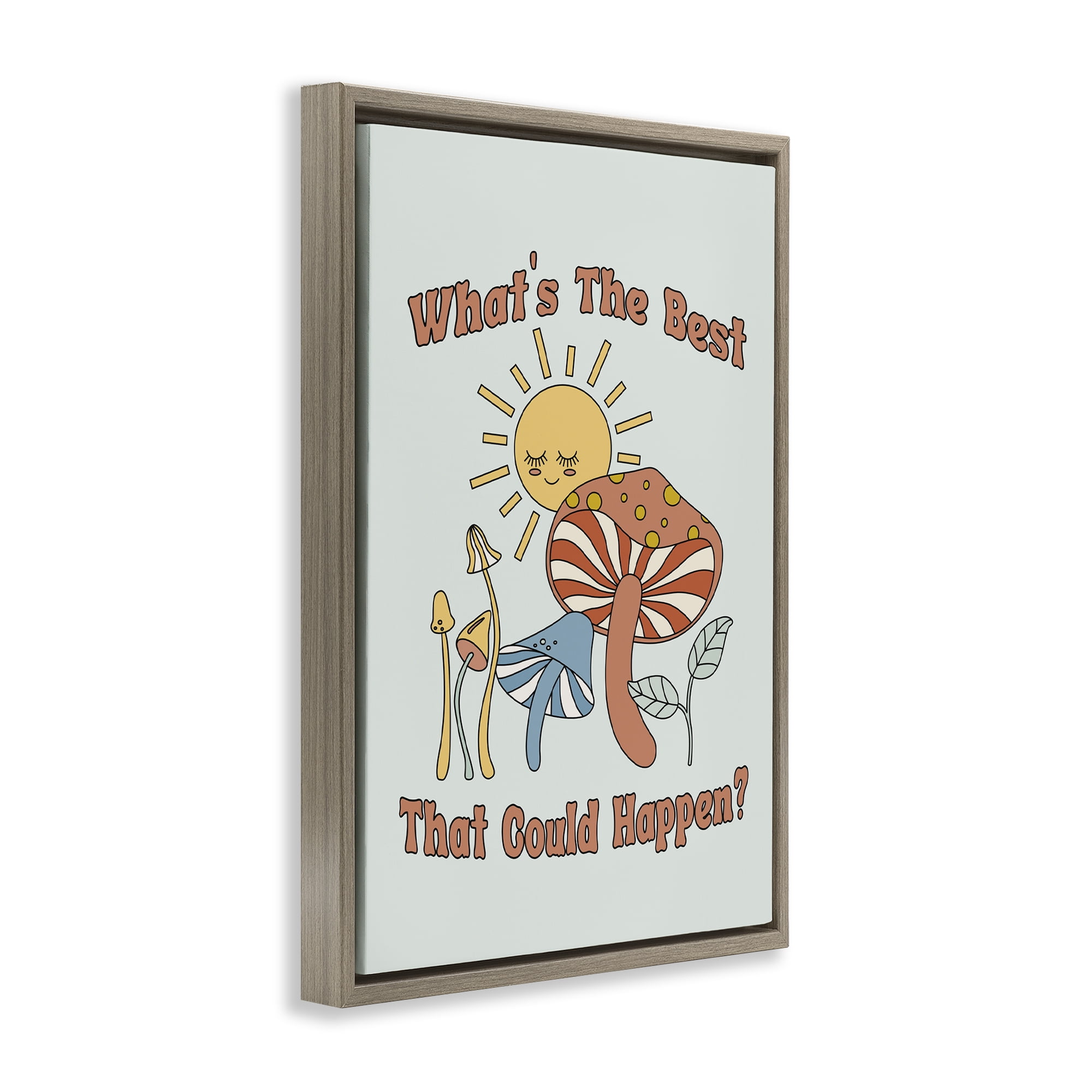 Stupell Industries Best That Could Happen Landscape Painting Brown Floater Framed Art Print Wall Art, 17 x 25