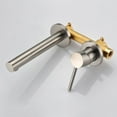 thumbnail image 5 of Sumerain Wall Mount Bathroom Faucet Brushed Nickel,Valve Included, 5 of 12