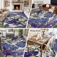 thumbnail image 5 of Large Area Rugs for Living Room Bedroom, Spring Flowers 6'x9' Rug Washable Carpet Runner Indoor Outdoor, Purple Hydrangea Orchid Floral Country Beige Non Slip Floor Mats Rug for Kitchen, Playroom, 5 of 8